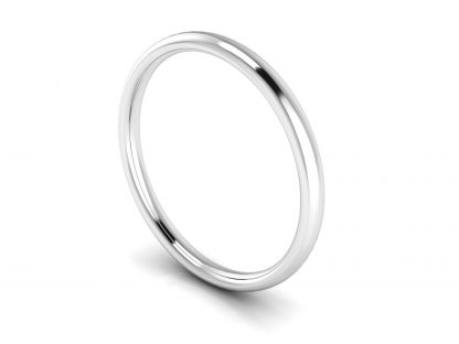 Platinum 950 2mm Court Plain Unisex Wedding Ring