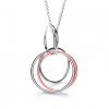 925 Sterling Silver Circle Shape Drop Pendant Necklace