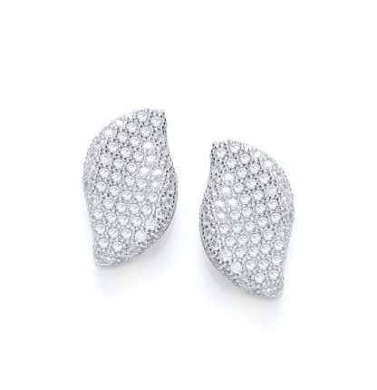 925 Sterling Silver Curved Shaped Stud