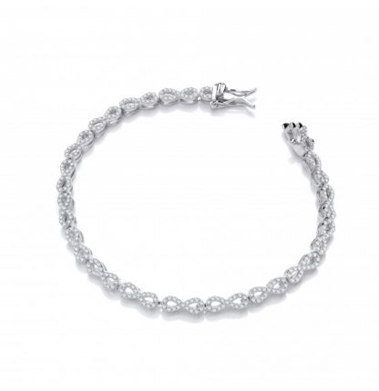 925 Sterling Silver Infinity Style Bracelet
