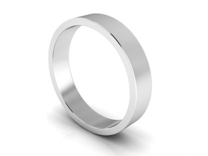 Platinum 950 4mm Flat Plain Unisex Wedding Ring