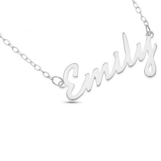 Sterling Silver 925 Personalised Custom Name Necklace Script Style
