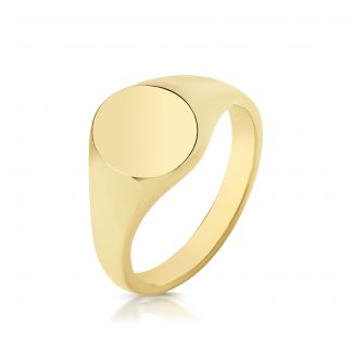 9Ct Yellow Gold 9 X 8 Mm Heavy Weight Cushion Signet Ring
